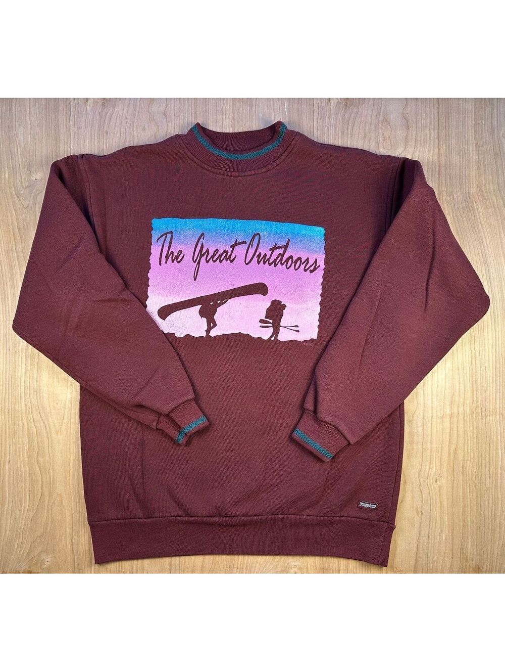 Vintage 90s Jansport Great Outdoors sweatshirt xlarge canoe camping nature